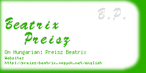 beatrix preisz business card